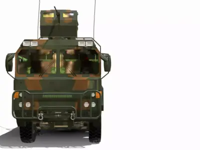 MAN HX77 8X8 Low-poly 3D model