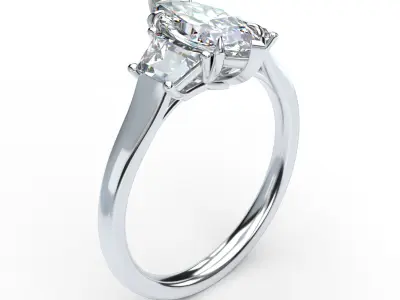 Ring 3- Stone-0012-Q1 3D print model