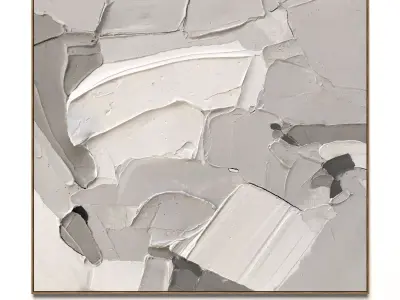 Plaster two square photo frames 48 Low-poly 3D model