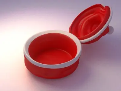 christmas santa-hat sugar bowl Free 3D print model