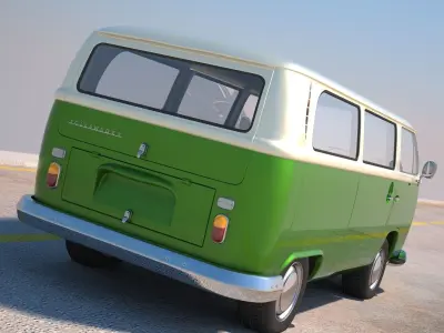  Volkswagen T2 Minibus 3D model