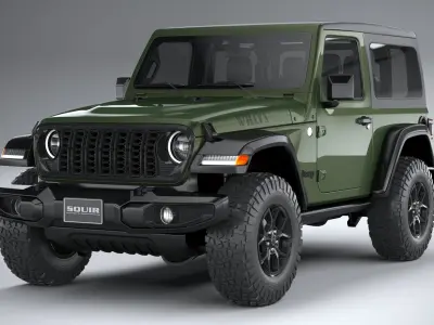 Jeep Wrangler Willys 2024 3D model