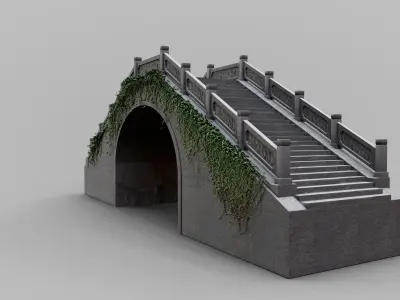 Bridge stone 3D model