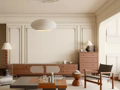 French Style Elegant Living Room 84 3D model