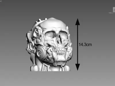 Human Robot skull Ps5 controller stand 3D print model