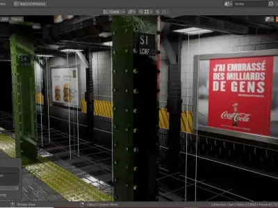 Subway coca cola renderer Low-poly 3D model