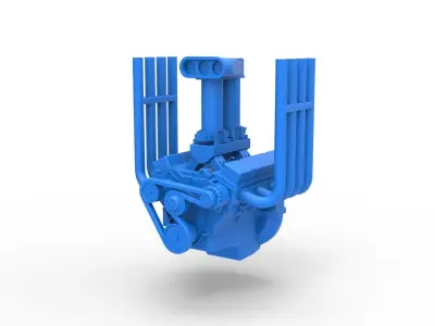 Engine V8 for Vintage Monster truck Scale 1 to 25 3D print model