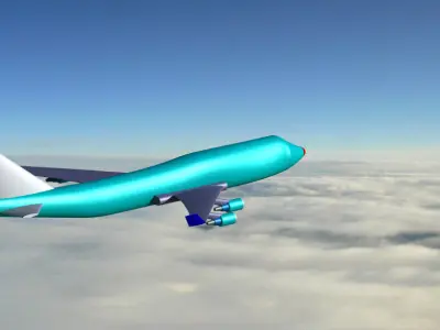 Boeing-747-400  Air Freighter Free 3D model