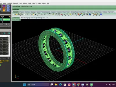 Ring design 3D print model 3