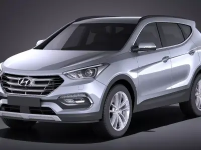 Hyundai SantaFe 2017 VRAY 3D model