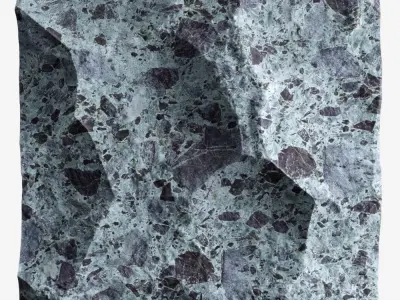 455-RockPanel rock on wall 3D model