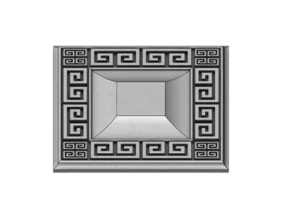 Greek key ceiling medallion and tile  3D print model