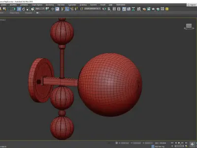 LUXURY MODERN WALL Low-poly 3D model