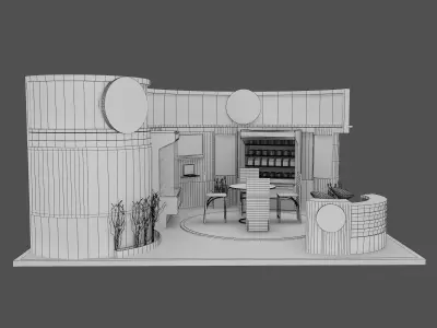 Booth Exhibition Stand a440b 3D model