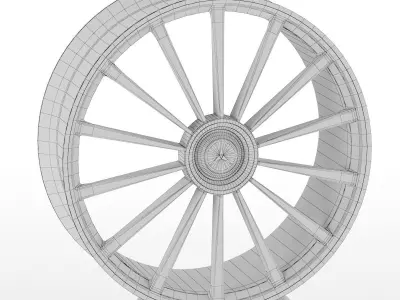 car-wheel silver wheel 3D model