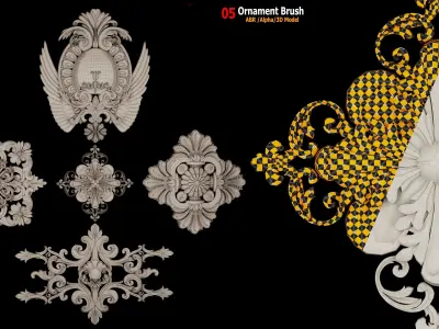 05 Ornament ABR-Alpha-3D Model  3D model