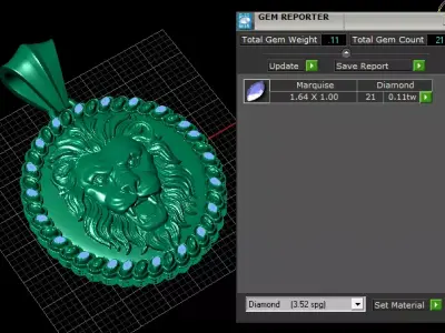 Majestic Lion King Medallion  3D print model