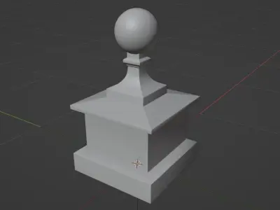 Stone Pillar - Photo-scan with retopologized mesh Low-poly 3D model