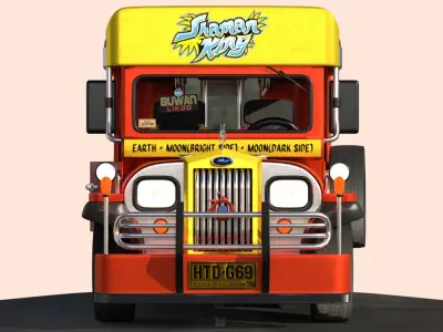 Pinoy Jeepney - stylized 3D model