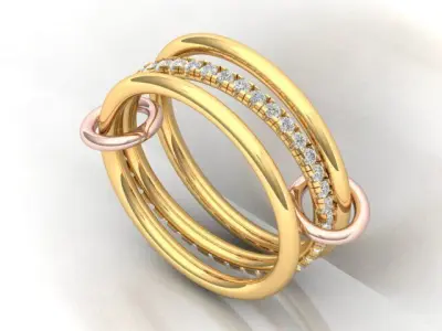 Multi Band Ring 3D print model purchase