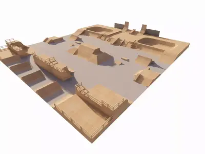 Skatepark-Skate Park PACK 3D model