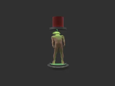 Human test tube Free low-poly 3D model