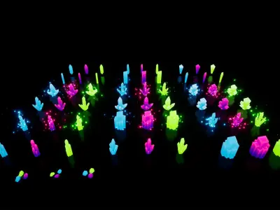 Crystal Rock - UE4 Low-poly 3D model