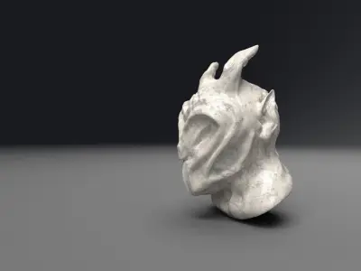 Monster head Low-poly 3D model