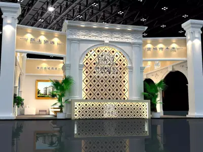 Booth - Area - 12X11-3DMAX2009-01 3D model