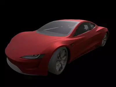 Tesla Roadster Electric Supercar 2020 3D model