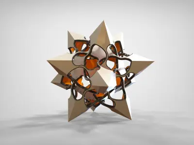 Geometric Sculpture 03 Low-poly 3D model