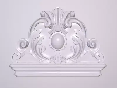 Decorative complex door lock decoration pattern decoration 3D model