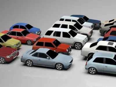 Low-Poly cars Low-poly 3D model