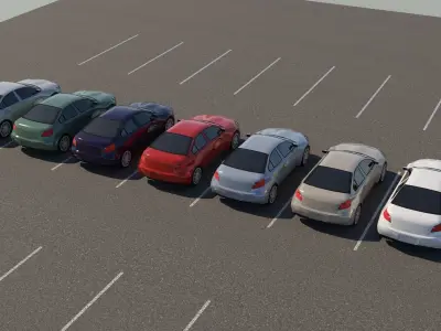 R3DP Low-Poly PBR American Cars - Chrysler c200 Low-poly 3D model