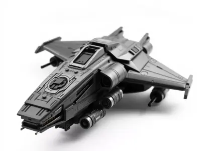 Stealth Starship model pack Low-poly 3D model