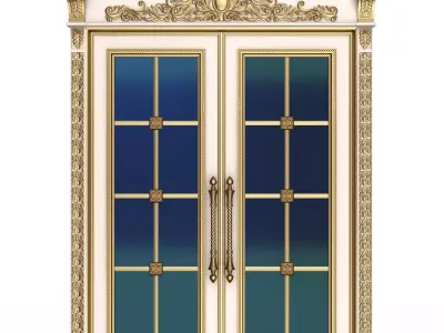 Carved Door Classic 01101 White Low-poly 3D model