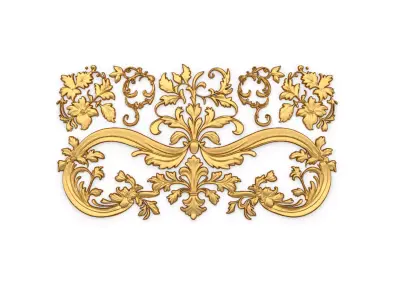Classic carved decor ornament 423 3D model
