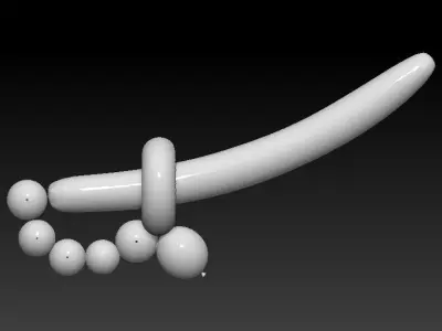 SWORD balloon Low-poly 3D model