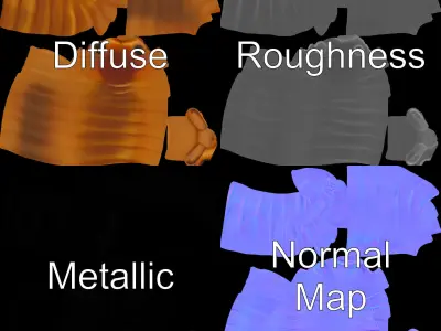 Realistic Worm Model Pack   Levels of Detail Low-poly 3D model