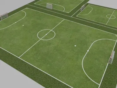 Football mini Fields Free 3D model