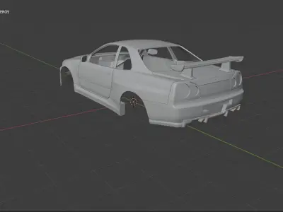 Nissan GTR R34 3D print model