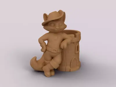 Knight Cat Tower Organizer 3D print model