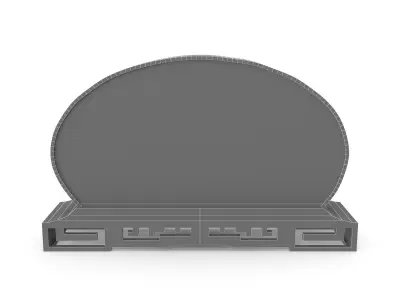 Vintage Asian Carved Cork Diorama Shadow Box  3D model