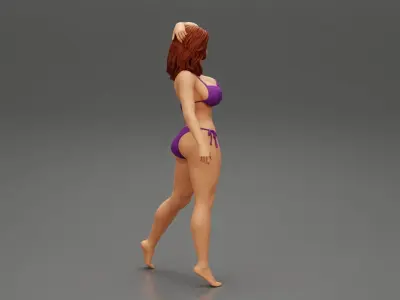 Young Woman Body In Summer Fashion Bikini 3D print model