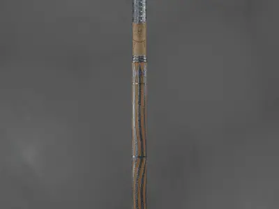 Viking two handed axe Low-poly 3D model