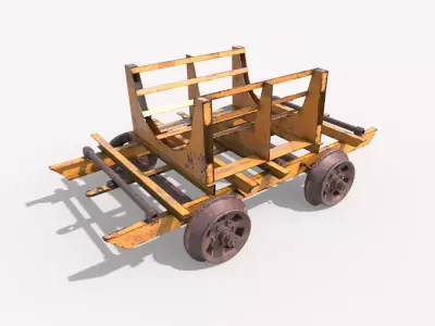 Empty Oil Tank Railcar 3D model