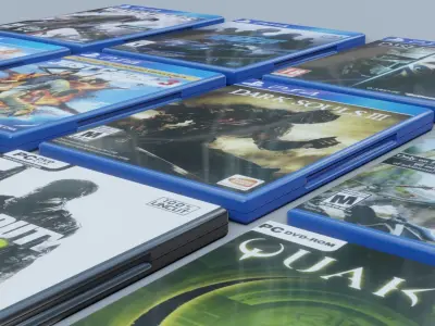 Vol2 DVD Pack of 20 PC PS4 Popular Games Low-poly 3D model