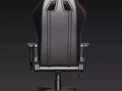 Racing Style Gaming Chair Red Black PBR 3D Model High Detail 3D model