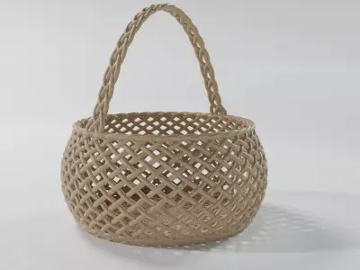 WICKER BASKET03 3D model