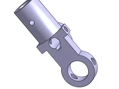 Industrial Clevis Shaft Connector High Precision Mechanical Part 3D model